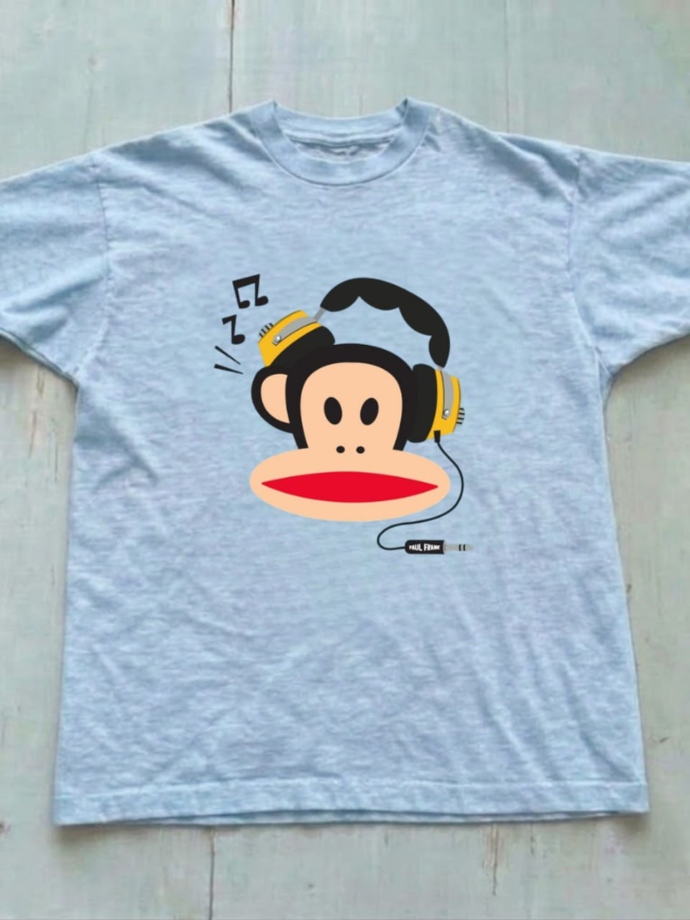 Gildan Paul Frank Yellow Headphones Graphic Tee - Light Blue